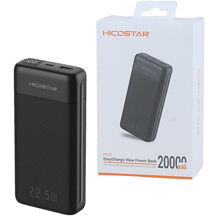 پاور بانک فست شارژ هایکو استار P222 PD 22.5W ظرفیت 20000 میلی آمپر ساعت