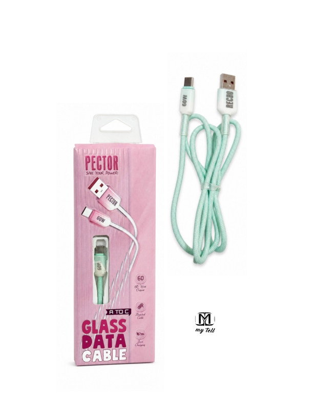 کابل شارژ PECTOR 60W تایپ C پکدار مدل PX-170t