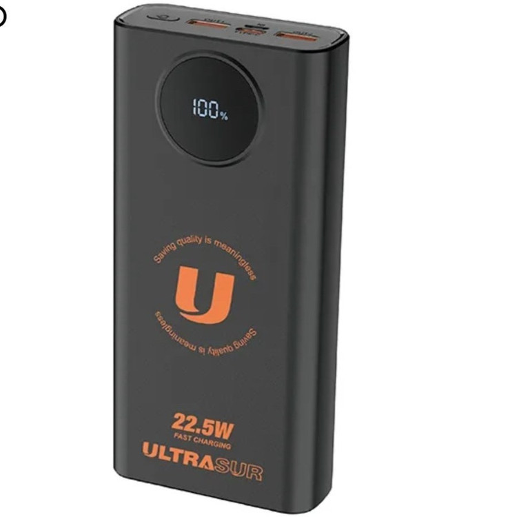 پاوربانک اولتراسور مدل U-P10 ظرفیت ۲۰۰۰۰ میلیآمپر ساعت فست شارژ ۲۲.۵ وات